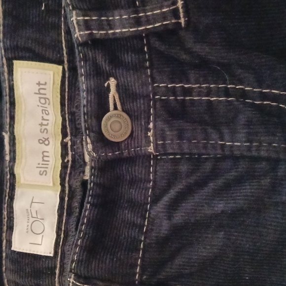 LOFT BLACK COURDROY SLIM & STRAIGHT - Picture 4 of 9